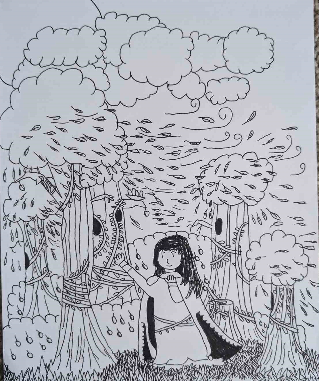 Girl in Forest